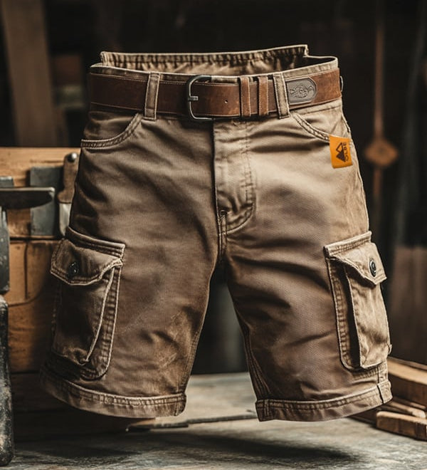 Varel | Pantaloncini cargo rétro multitasche da uomo