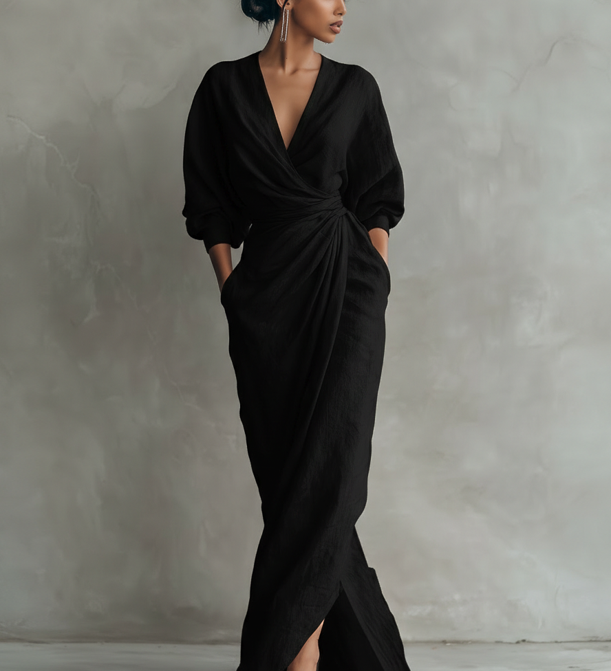 Karen™ | Elegantní maxi šaty s výstřihem do V
