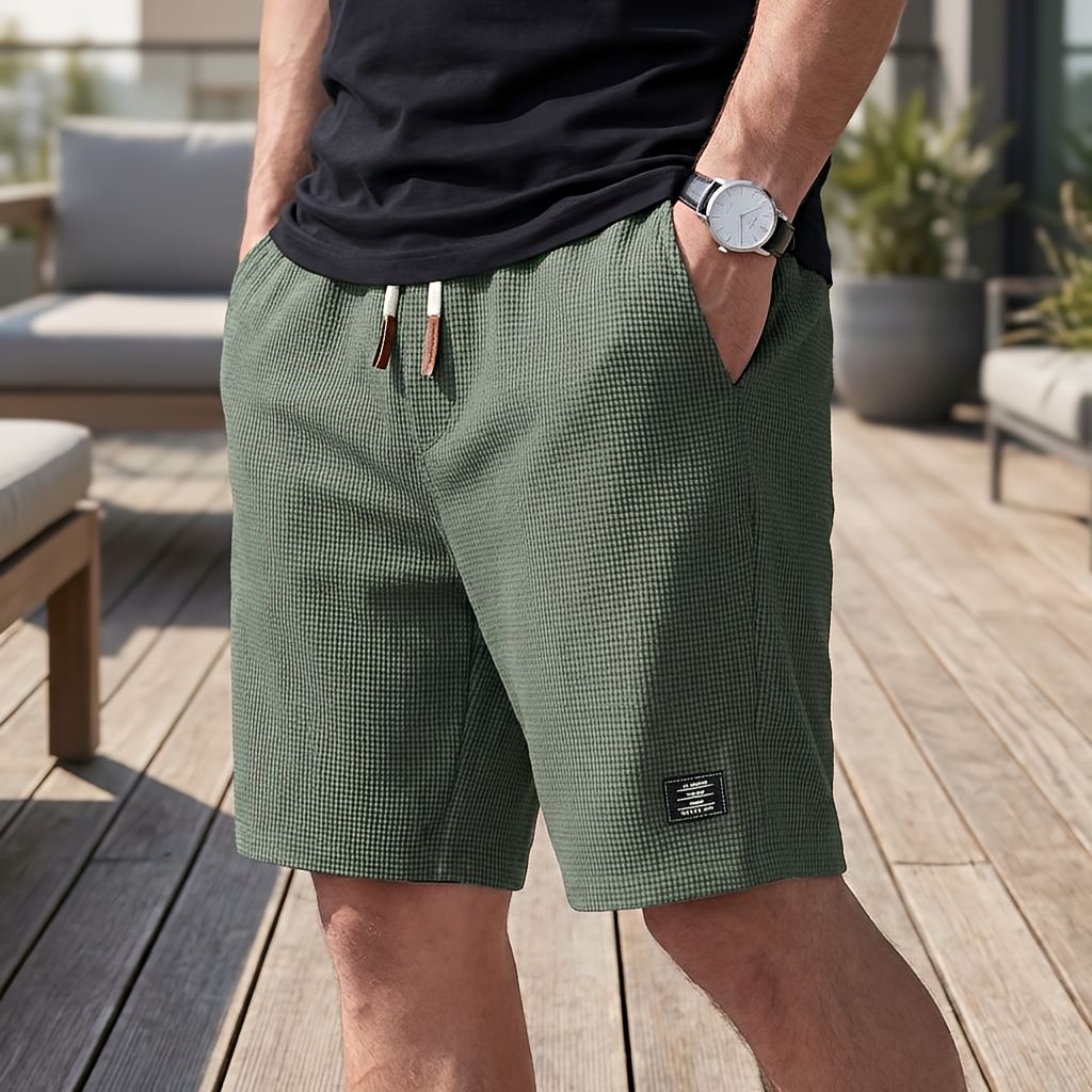 Varel | Pantaloni corti da uomo estivi comodi con vita elastica | 1+1 in omaggio