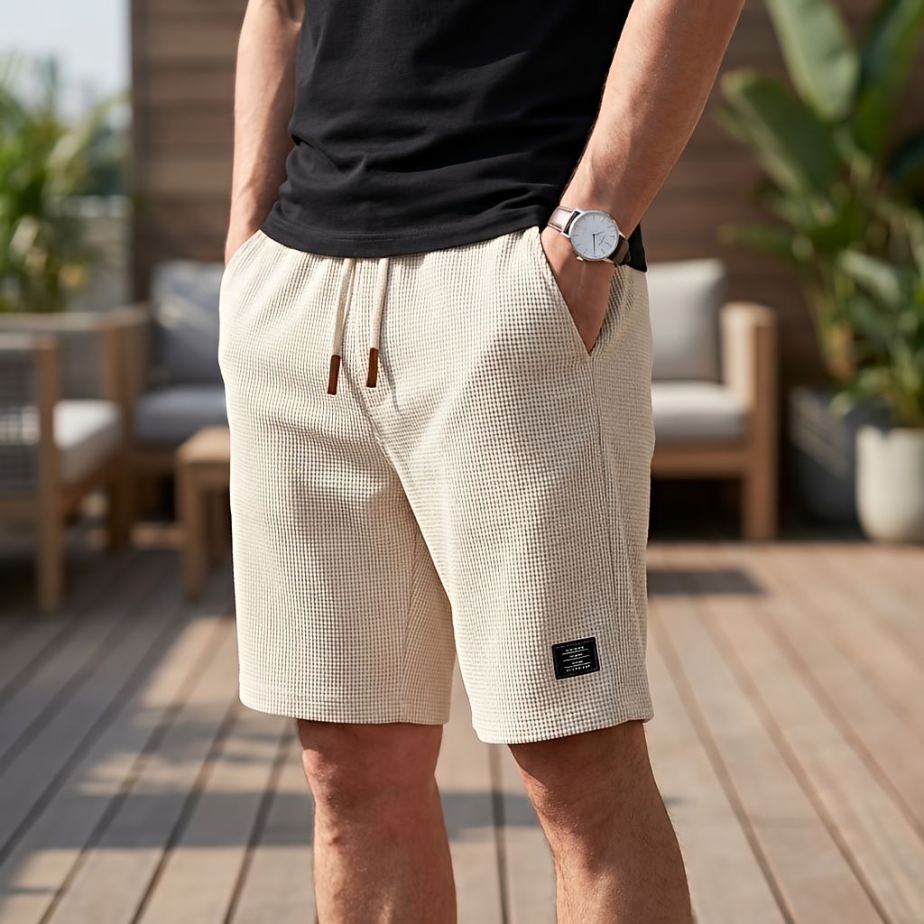 Varel | Pantaloni corti da uomo estivi comodi con vita elastica | 1+1 in omaggio