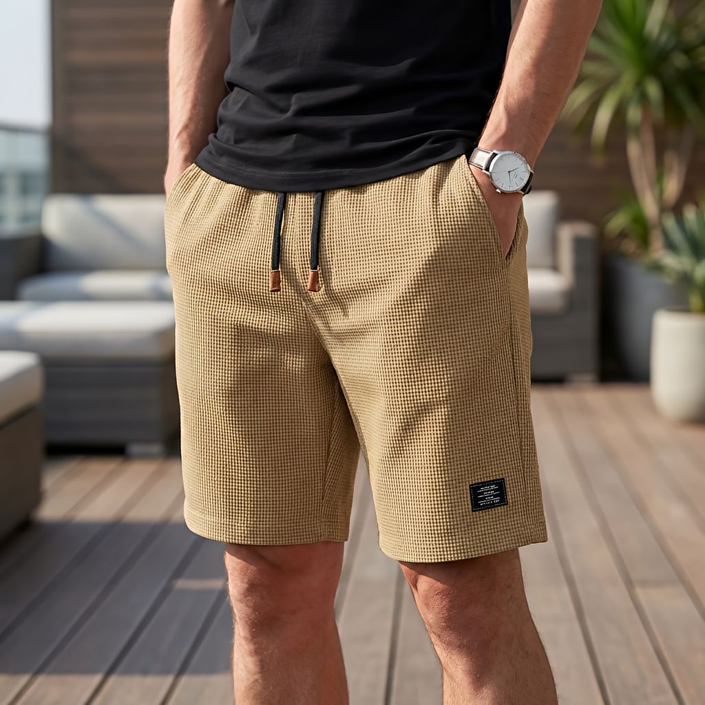 Varel | Pantaloni corti da uomo estivi comodi con vita elastica | 1+1 in omaggio