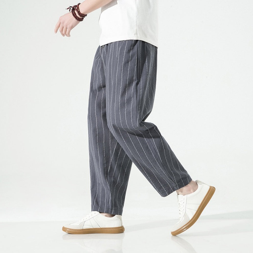 Varel | Pantaloni a righe con vestibilità comoda