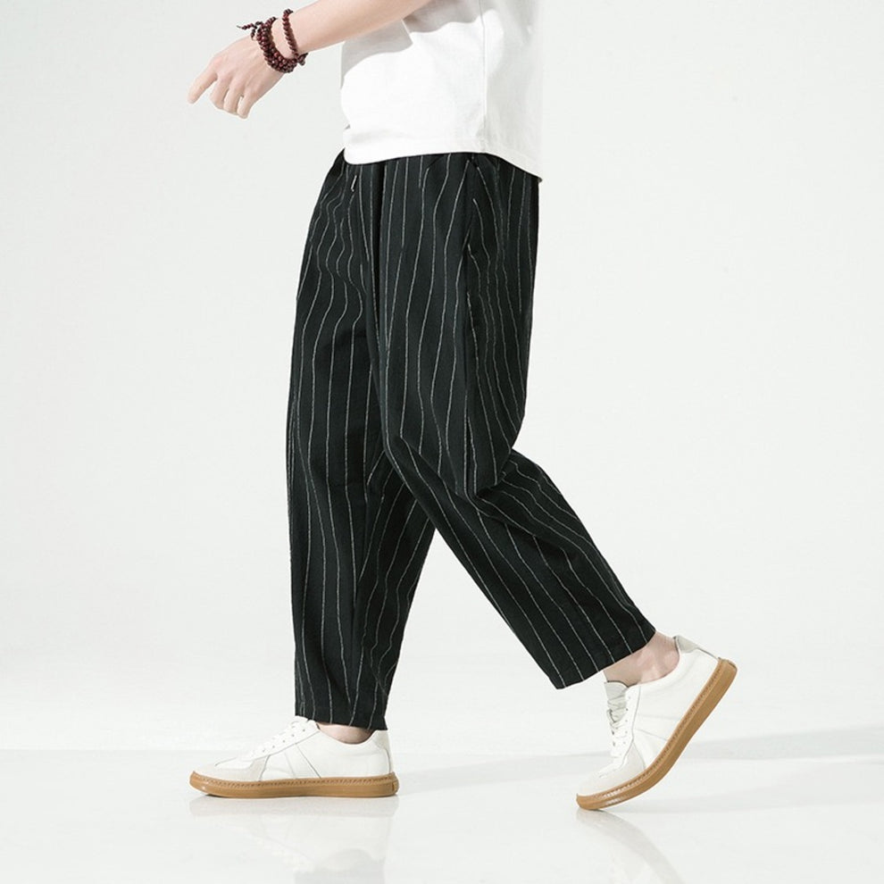 Varel | Pantaloni a righe con vestibilità comoda