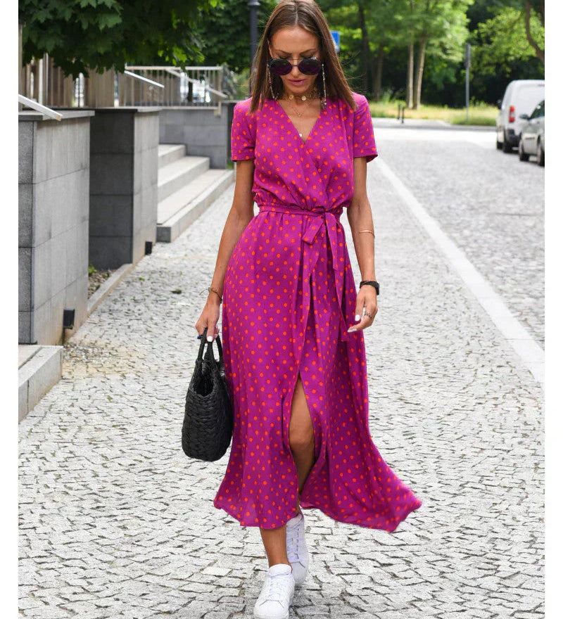 Varel | Abito elegante con scollatura a V e vestibilità modellante