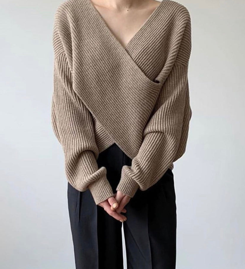 Varel | Pullover in maglia incrociata chic
